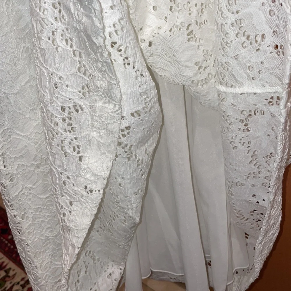 Pietro Brunelli size small NWOT size small maternity lace dress w leather belt - Picture 5 of 6